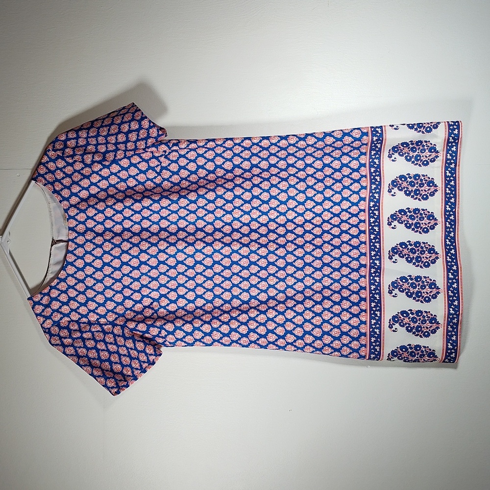 J. Crew printed short sleeve gallery shift dress paisley 0